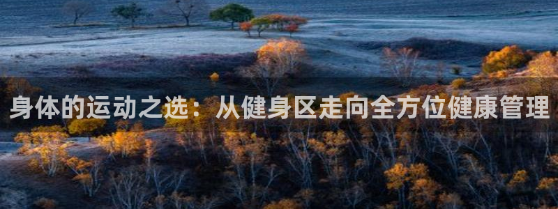 皇冠678体育：身体的运动之选：从健身区走向全方位健康管理
