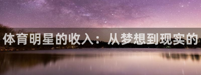 678体育：体育明星的收入：从梦想到现实的